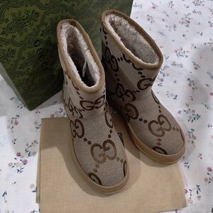 Gucci Fleece-Lined Ankle Boots